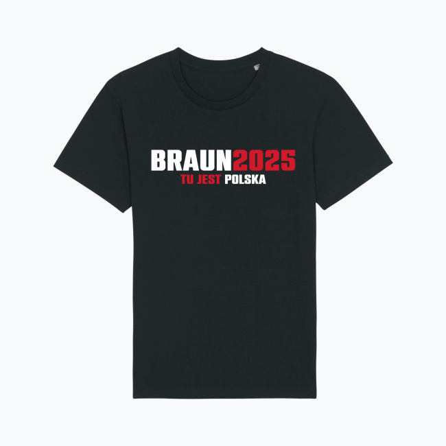 HIT! Koszulka męska BRAUN2025 TU JEST POLSKA