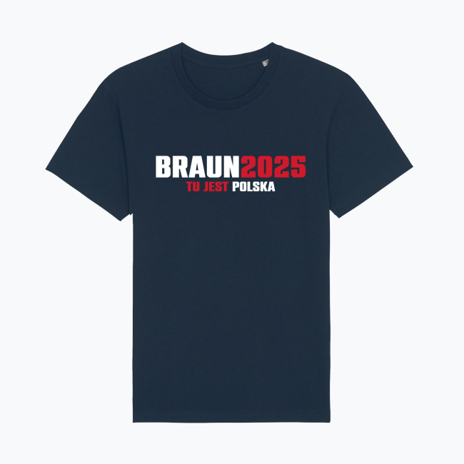 HIT! Koszulka męska BRAUN2025 TU JEST POLSKA