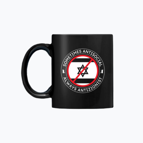 Czarny kubek ALWAYS ANTIZIONIST